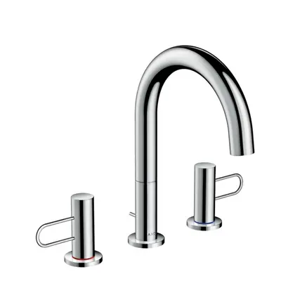 Baterie lavoar baie crom cu 3 orificii si ventil pop-up Hansgrohe Axor Uno