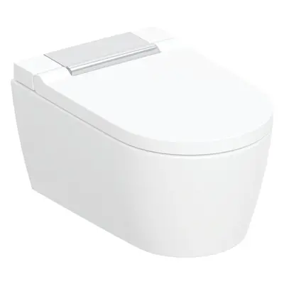 Set vas wc cu functie de bideu rimless suspendat si capac soft close Geberit AquaClean Sela