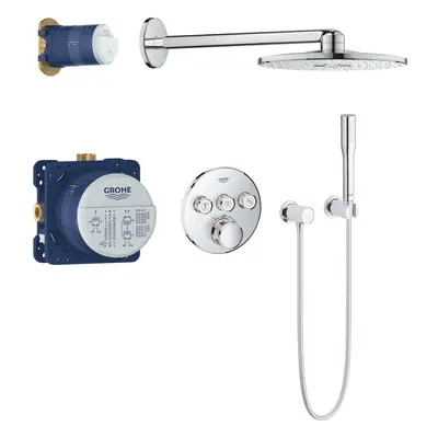 Set de dus incastrat cu baterie termostatata Grohe Grohtherm SmartControl Rainshower SmartActive