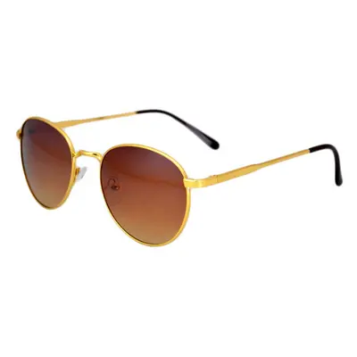 Ochelari de soare model Aviator, Maro - Auriu