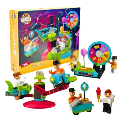 Set de constructie Kid's Brick PARC DE DISTRATII, 130 buc