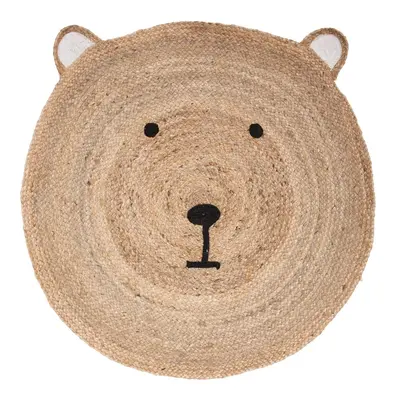 Covor din iuta pentru copii, BEAR HEAD 100 cm