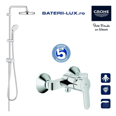 Sistem dus Grohe New Tempesta 210+baterie dus BauEdge(26381001,23333000)