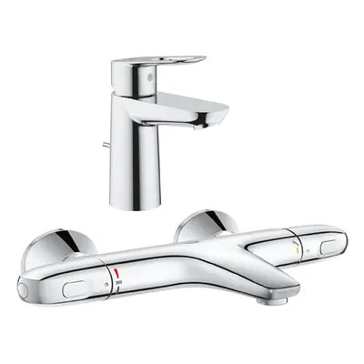 Pachet: Baterie Grohe cada/dus termostat Grohtherm 1000-34155003 + Baterie baie lavoar Grohe Bau