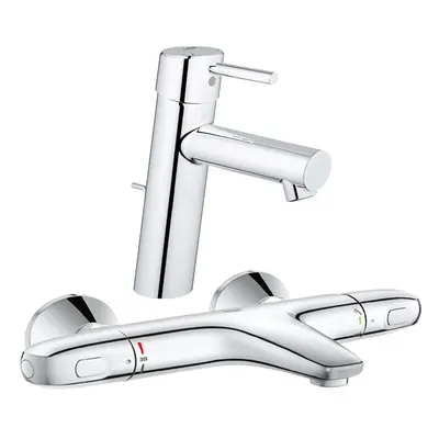 Pachet: Baterie Grohe cada/dus termostat Grohtherm 1000-34155003 + Baterie lavoar Grohe Concetto