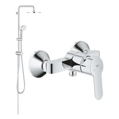 Pachet: Coloana dus Grohe New Tempesta 200,crom,baterie cabina dus BauEdge(27389002,23333000)