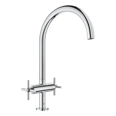 Baterie bucatarie Grohe Atrio, montare pe blat, chiuveta, crom - 30362000