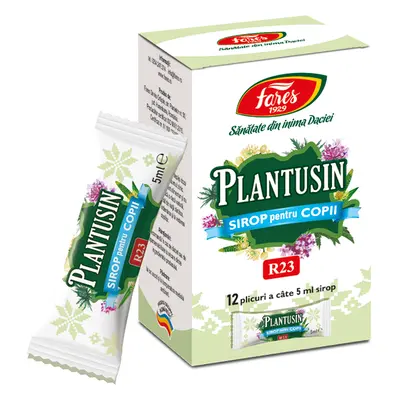 Plantusin pentru copii, R23, sirop tuse (12 plicuri a cate 5 ml sirop)