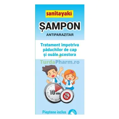 Sampon Antiparazitar Sanitayaki + Pieptene, 125 ml