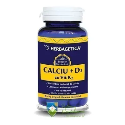 Calciu + D3 cu Vitamina K2 60 capsule