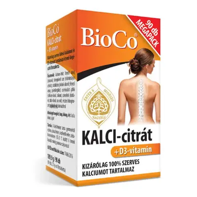 Bioco Citrat de Calciu 350mg + Vit D3 5mcg x 90 cpf