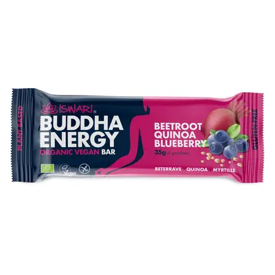 Baton energizant BIO Buddha cu sfecla rosie, quinoa si afine Iswari 35g