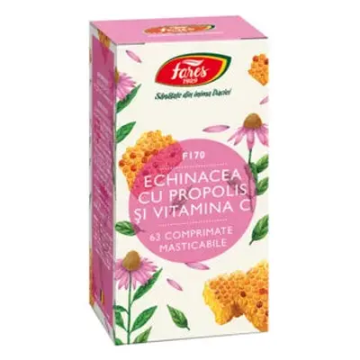 Echinacea cu propolis si vitamina C, F170, comprimate masticabile