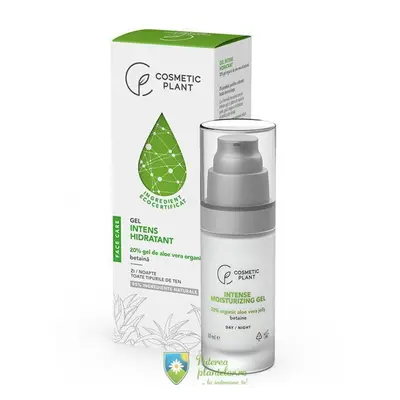 Gel intens hidratant cu gel de aloe vera organic si betaina 30 ml