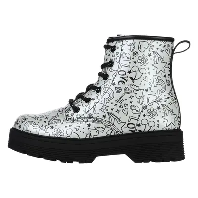 Ghete SKECHERS pentru copii GRAVLEN HI - DOODLE - 303408LSLBK