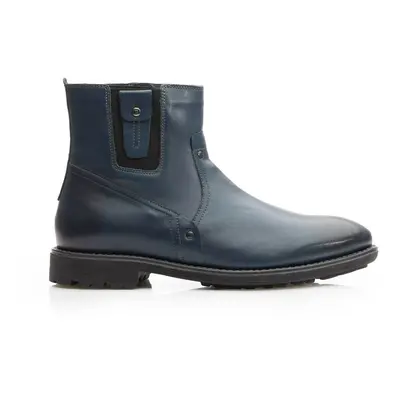 Ghete casual din piele naturala pentru barbati - 859 blue box