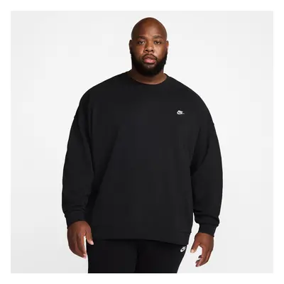 Nike Club Fleece Oversized French Terry Crewneck Black - Bărbați - Hoodie Nike - Negru - HJ1819-