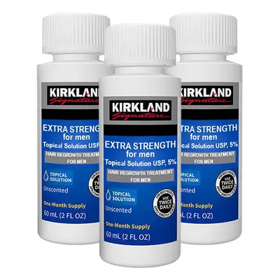 Set Tratament, Perrigo, Kirkland Signature, 5%, pentru Stimularea Cresterii Parului si a Barbii,