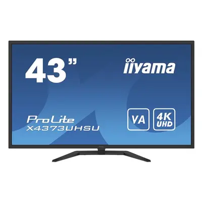 Iiyama Monitor 43" UW VA-panel, 3840x2160 UHS, 3ms, 400cdm² HDR400, Speakers, 2xHDMI, 1xDisplayP