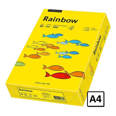 Hartie A4 colorata 80 g/mp Rainbow 500 coli/top galben intens pret per top