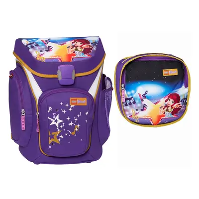 Ghiozdan scoala Explorer+sac de sport , Lego Core Line- design mov Friends PopStar