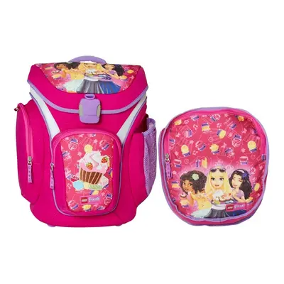 Ghiozdan scoala Explorer+sac de sport, Lego Core Line - design roz Friends Cupcake