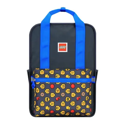 Rucsac Casual LEGO Tribini Fun Large - design Heads and Cup - albastru