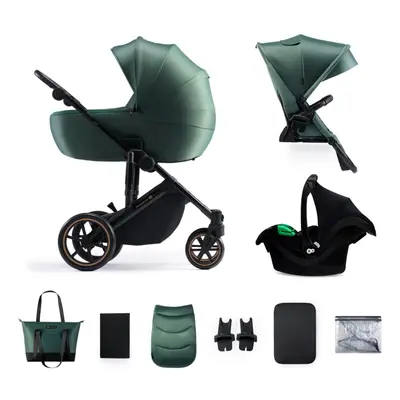 KINDERKRAFT SELECT Carucior combinat in Prime Verde Inchis, Premium