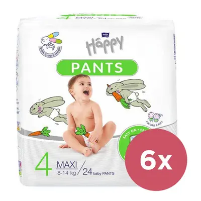 Pantaloni BELLA HAPPY Chiloți scutec de unică folosință Maxi (8-14 kg) buc - PACHET LUNAR