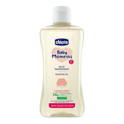 CHICCO Ulei de masaj cu bumbac și vitamina E Baby Moments Sensitive 74% ingrediente naturale ml