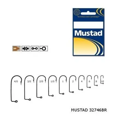 Carlig Bronz, pentru twister 100 buc/ plic (M.32756.) Mustad (Marime Carlige: Nr. 2/0)