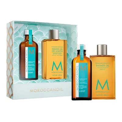 Set Moroccanoil Everyday Escape Light - Ulei tratament pentru par deschis 100ml + Gel de dus 250