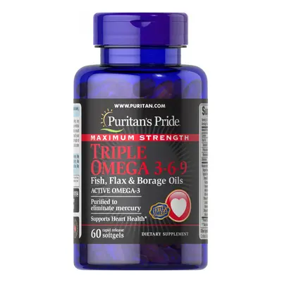 Puritan s Pride Maximum Strenght Triple Omega 3-6-9 60 softgels