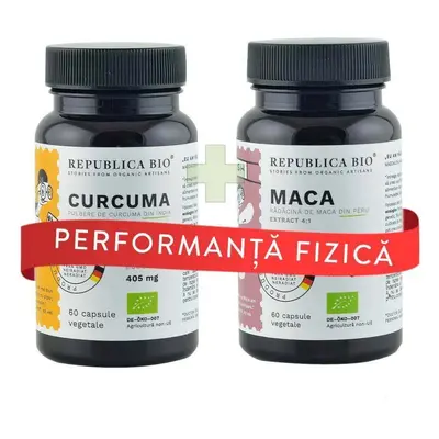 PERFORMANTA fizica, pachet promotional (Maca + Curcuma), BIO, RAW, VEGAN