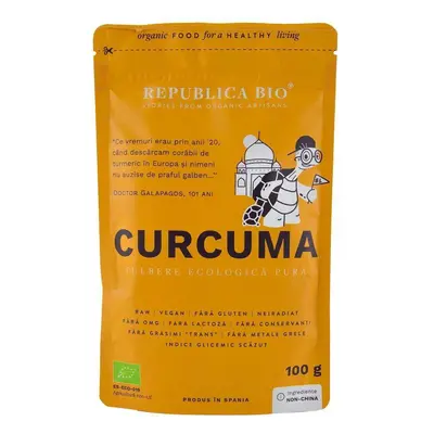 Curcuma (turmeric), pulbere ecologica pura Republica BIO, 100 g