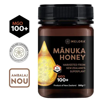 Miere de Manuka Melora, MGO 100+ (UMF 5) Noua Zeelanda, 500 g, naturala