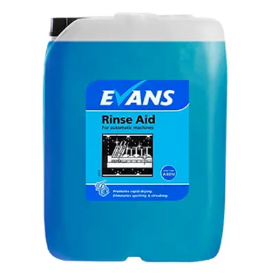 Aditiv de clatire pentru masini automate de spalat vase Evans Rinse Aid 20 litri