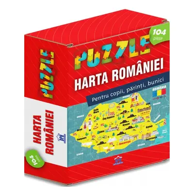 Harta Romaniei: Puzzle, DPH, 5-7 ani +