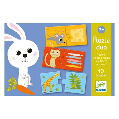 Jucarii Educative Puzzle duo Djeco La masa, 1-2 ani +