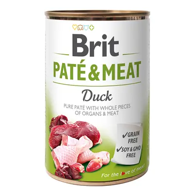 Brit Care, Conserva grain free pentru caini, pate si rata, 400g