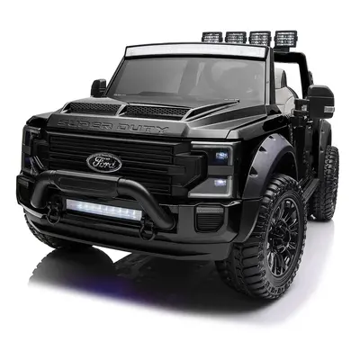 Masinuta electrica pentru 2 copii, Ford Super Duty F450, 4x4, 180W premium, culoare Neagra