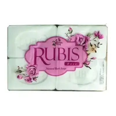 Sapun Solid RUBIS Rose, 4 Buc/Set, 200 g/Buc, Parfum de Trandafir