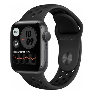 Apple Watch Nike Series SE (v2) GPS, 44mm, Space Grey Aluminium Case, Anthracite/Black Nike Spor