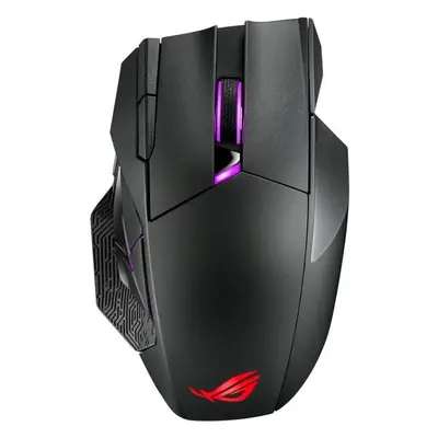 Mouse wireless si cu fir gaming ASUS ROG Spatha X, USB, Iluminare RGB, 19000 DPI, Negru