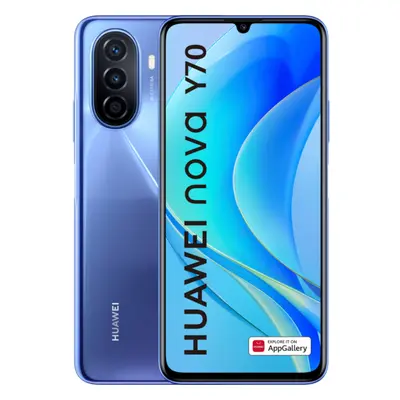 Telefon mobil Huawei nova Y70, 128 GB, 4 GB RAM, Crystal Blue