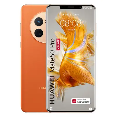 Telefon mobil Huawei Mate 50 Pro, 256GB, 8GB RAM, Portocaliu