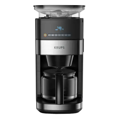 Cafetiera Krups KM832810, 1.25 l, 1000 W, Negru/Metalic