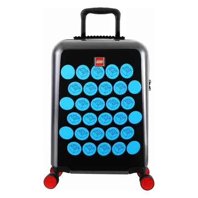 Troller 20 Inch, Material Abs, Lego Brick Dots - Negru Cu Puncte Albastre