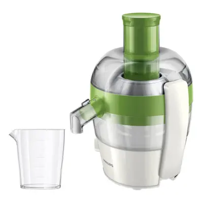 Storcator de fructe si legume Philips HR1832/52, 500 W, 0.5 l, Alb/Verde