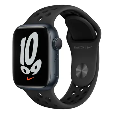 Apple Watch Nike Series 7 GPS, 41mm, Midnight Aluminium Case with Anthracite/Black Nike Sport Ba